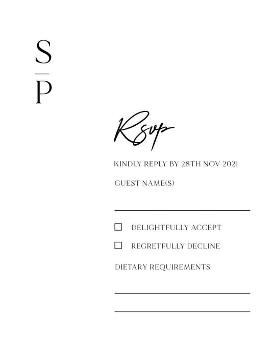 Basic Touch RSVP Cards by Yunita Y.