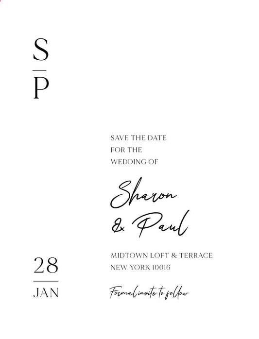Basic Touch Save The Date Cards by Yunita Y.