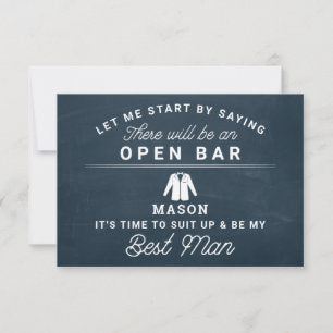 Be My Best Man Card - Rustic