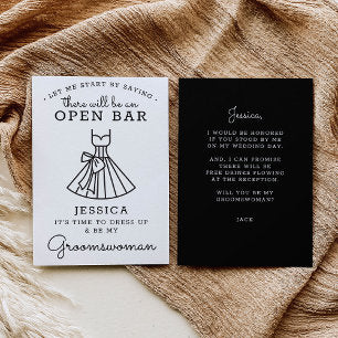 Be My Groomswoman Card - Funny