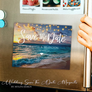 Beach Destination Wedding Save the Date Magnet