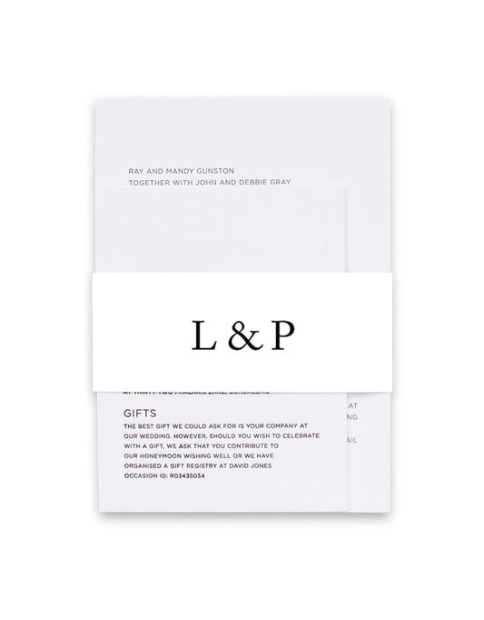 Tropical Leaves Invitation Belly Band by Inggrid H.