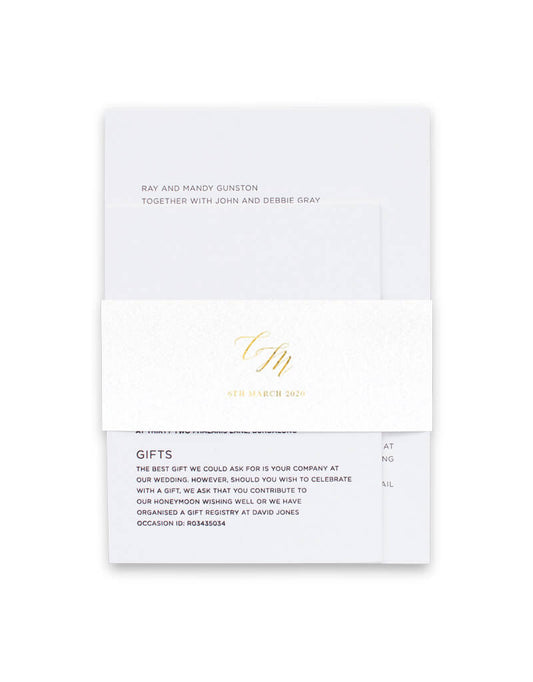 Athena's Crown Invitation Belly Band by Inggrid H.