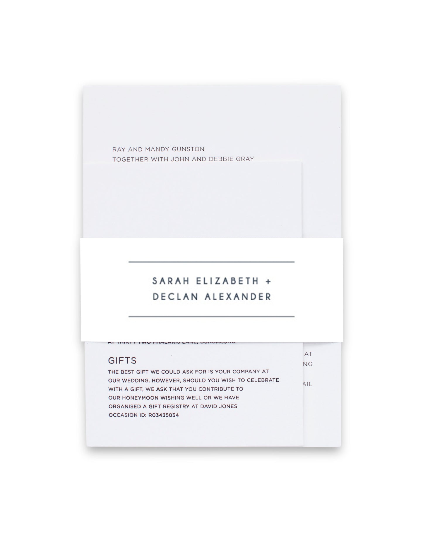 Watsons Bay Hotel Invitation Belly Band by Watsons B.