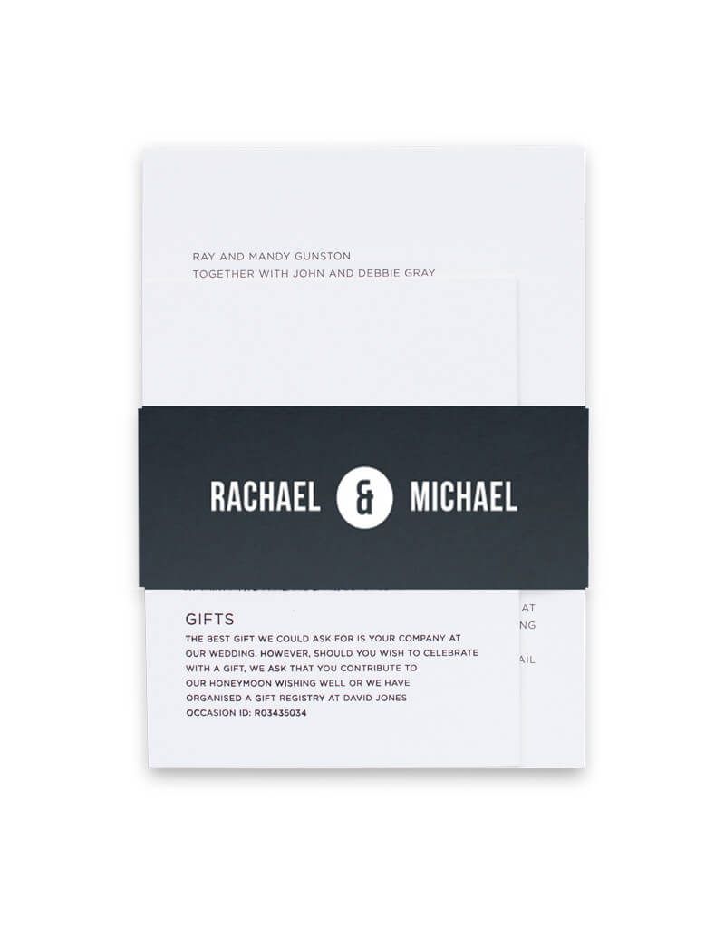 Watercolour Splash Invitation Belly Band by Phabo R.