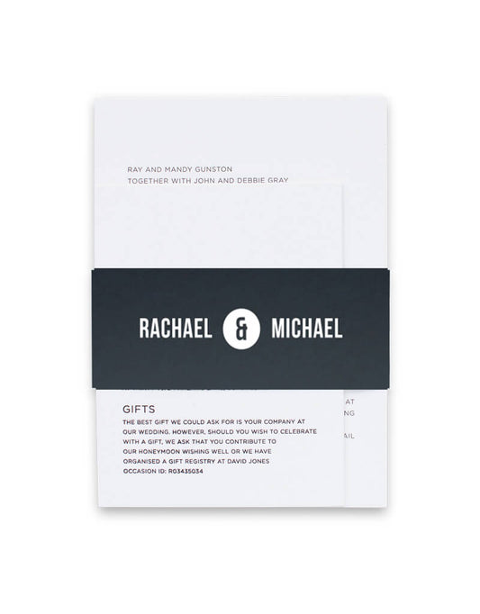 Watercolour Splash Invitation Belly Band by Phabo R.