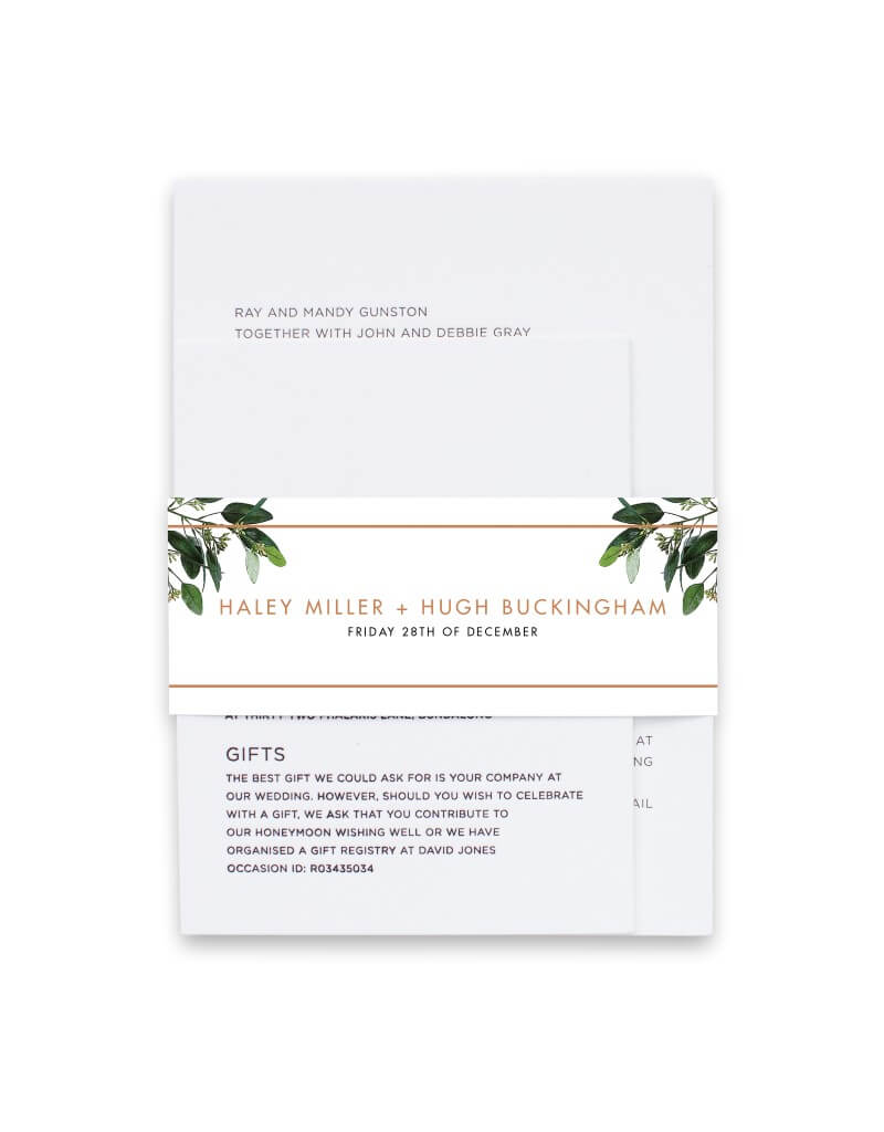 Garden Estate Invitation Belly Band by Haley J.