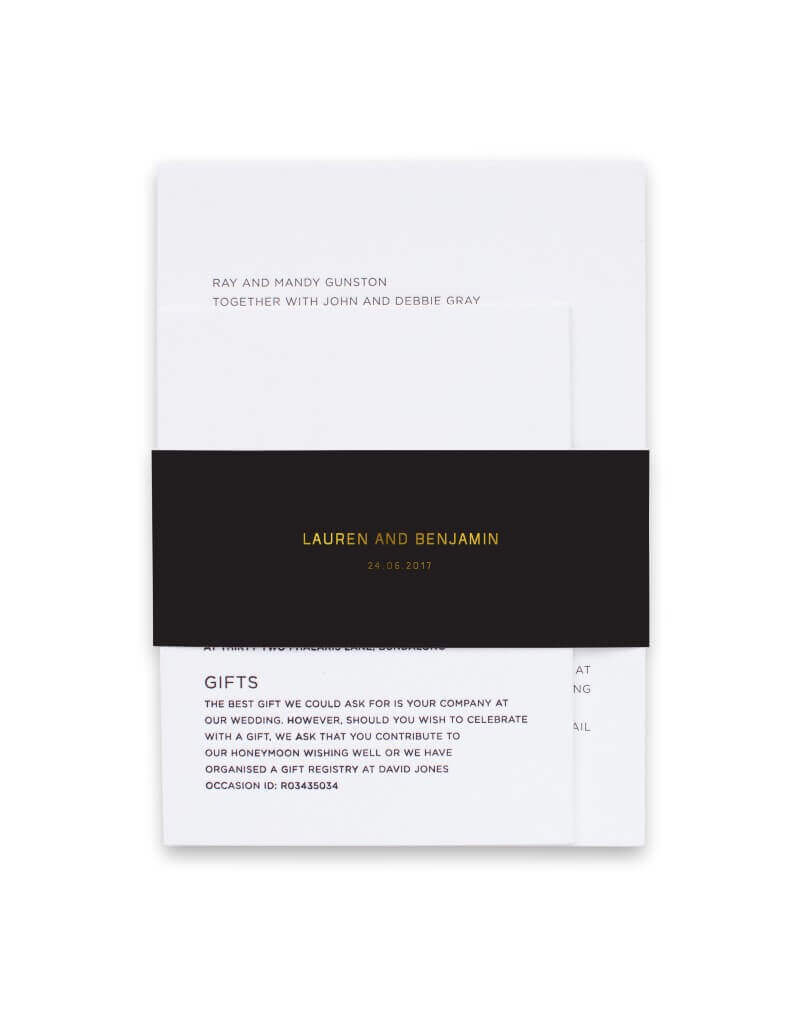 Become One Invitation Belly Band by Inggrid H.