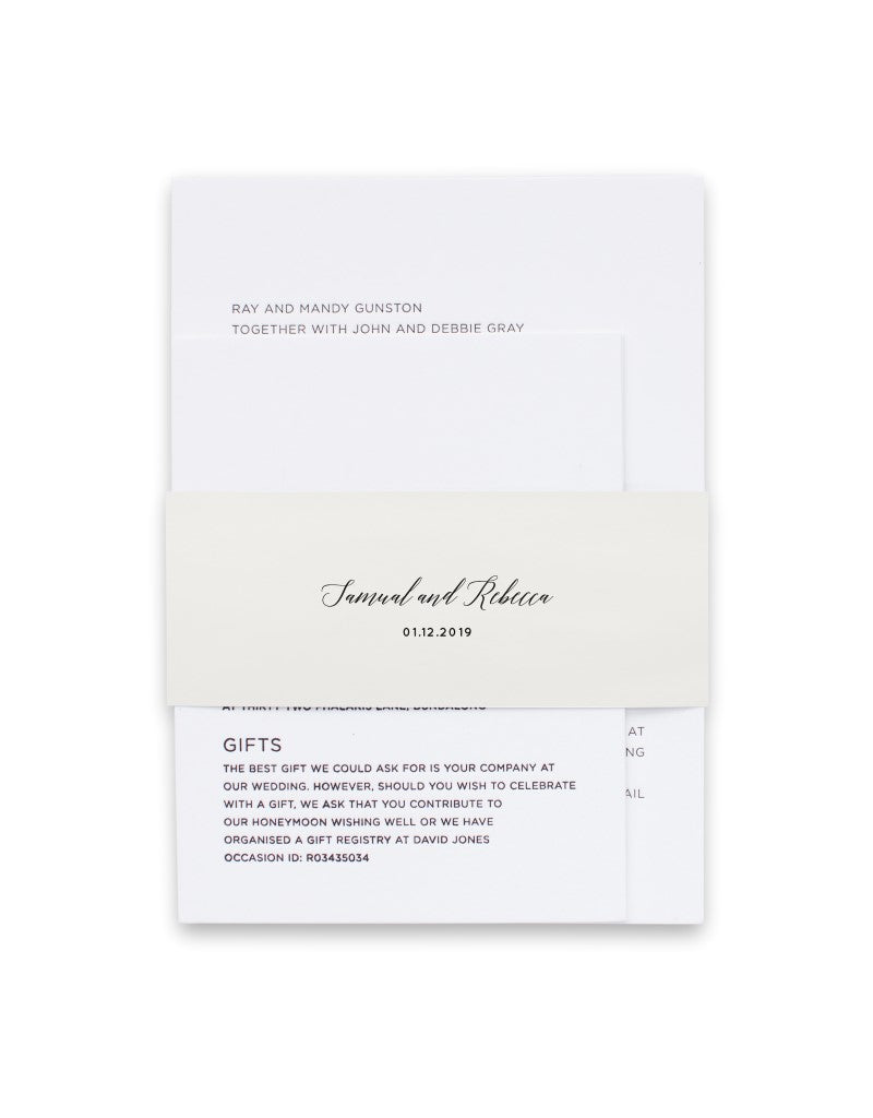 On The Day Invitation Belly Band by Amelia S.