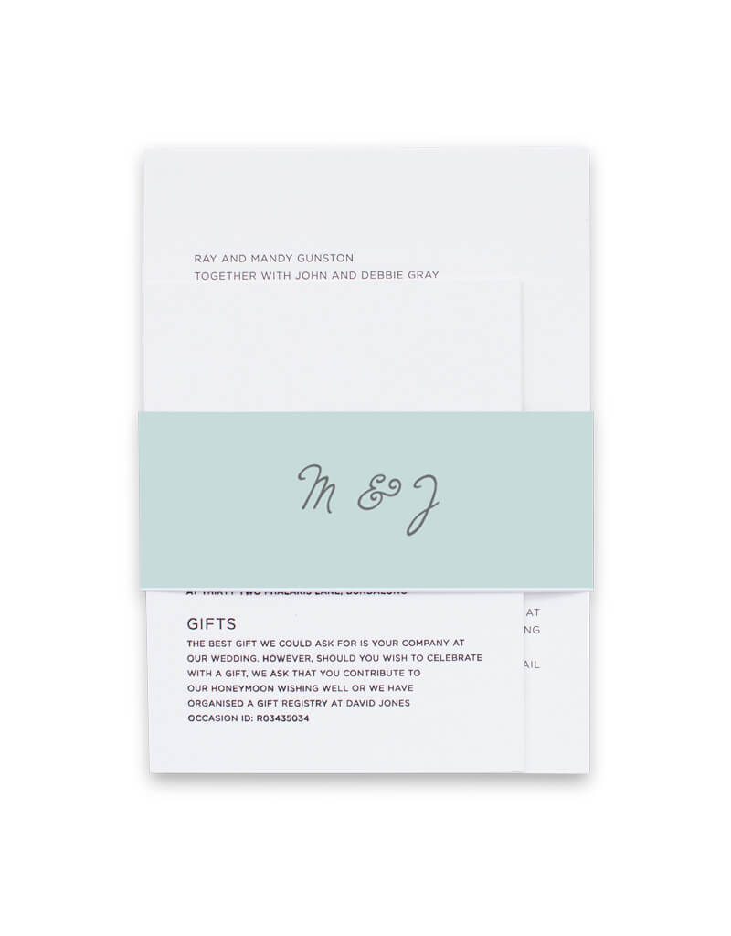 Botanical Geo Invitation Belly Band by Heather P.