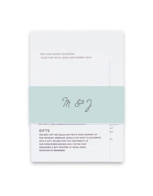 Botanical Geo Invitation Belly Band by Heather P.