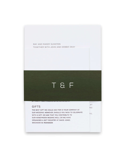 Verde Invitation Belly Band by Jamie L.