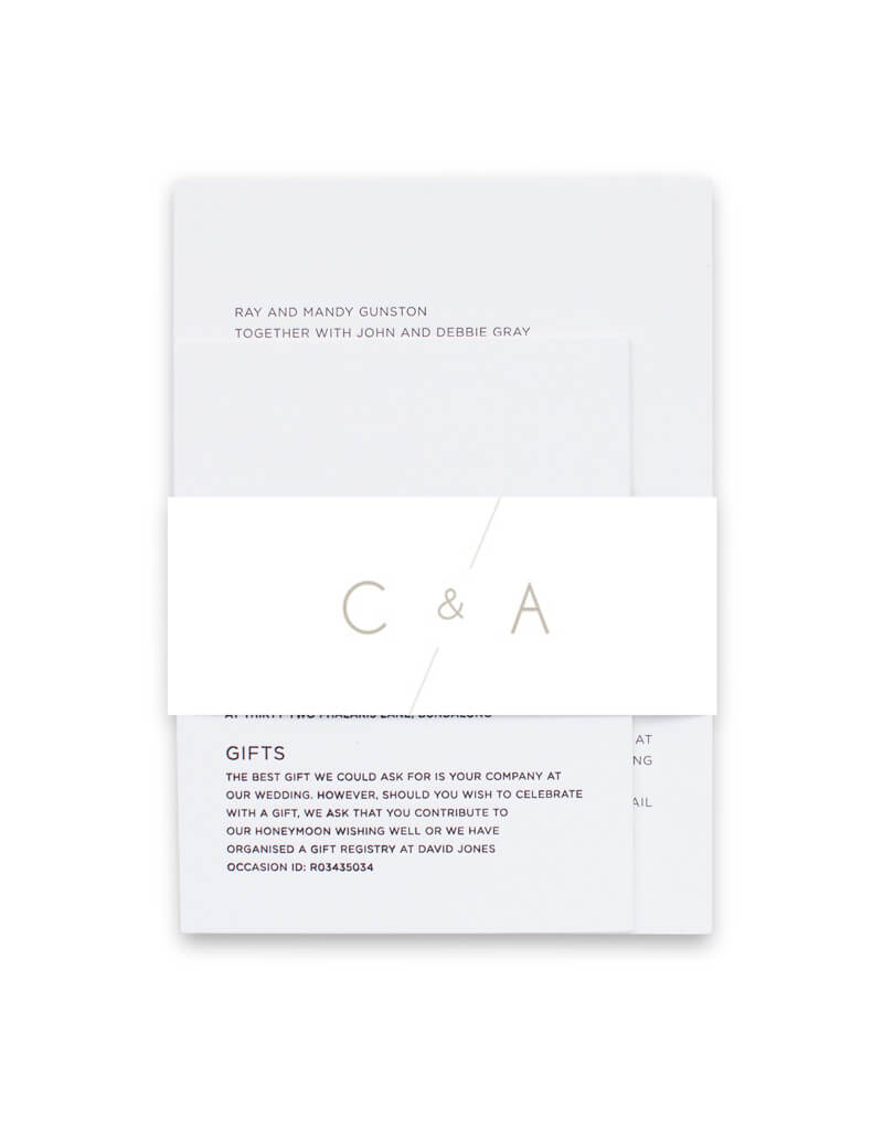 Blanc Mode Invitation Belly Band by Shab M.