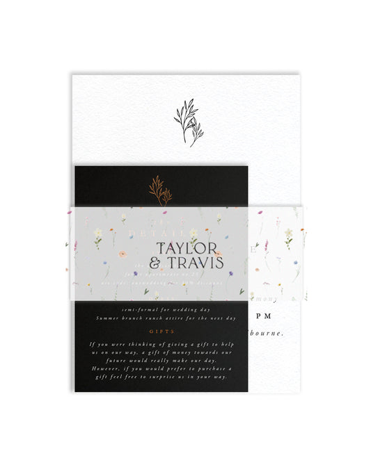 Wildest Dreams Invitation Belly Band by Shab M.