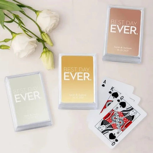 Best Day Ever Metallic Playing Cards