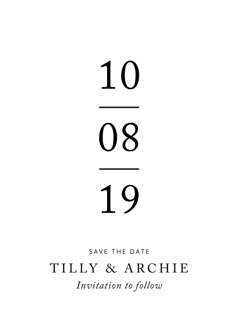 Black And White Save The Date Cards by Amelia S.