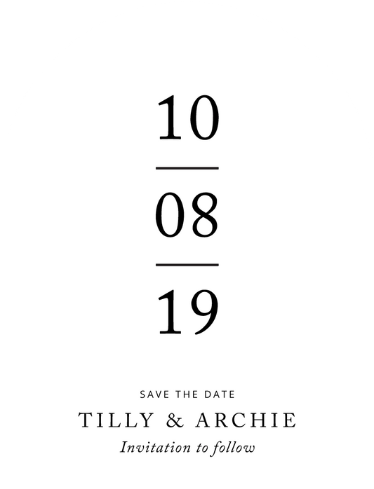Black And White Save The Date Cards by Amelia S.