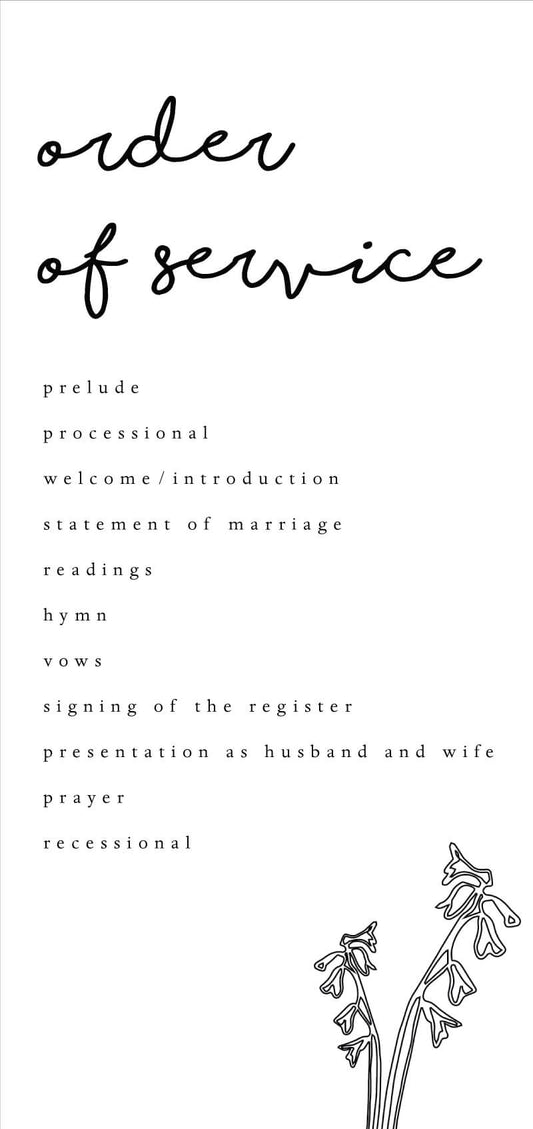 Blanc Bloom Wedding Program by Joanna H.