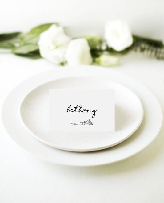 Blanc BloomPlace Cards by Joanna H.