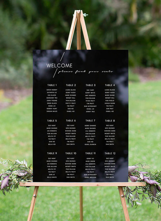 Blanc Mode Seating Chart by Shab M.