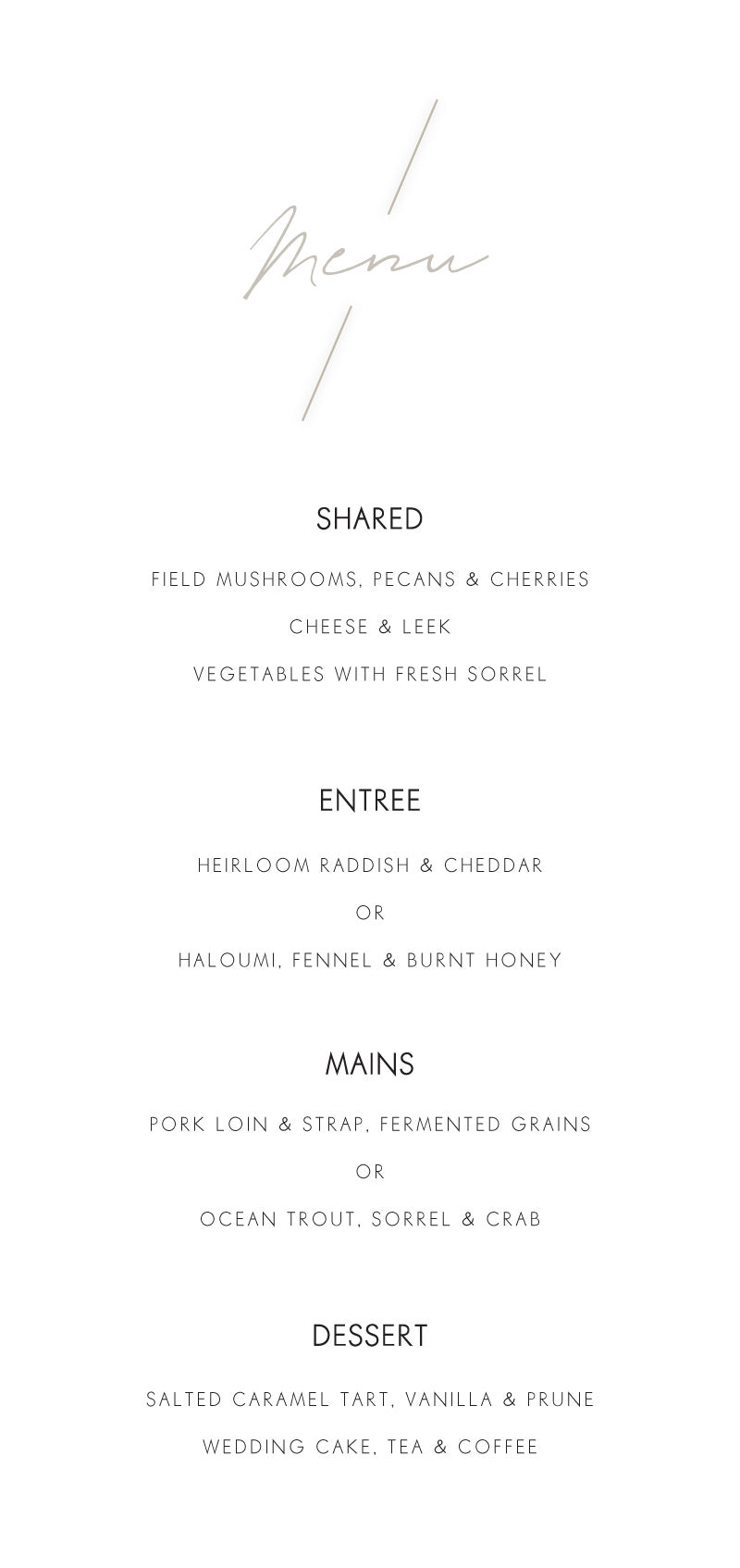 Blanc ModeMenu Cards by Shab M.