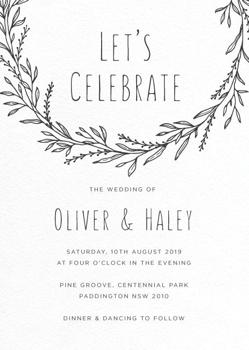 Blank Space Wedding Invitations by Abigail P.