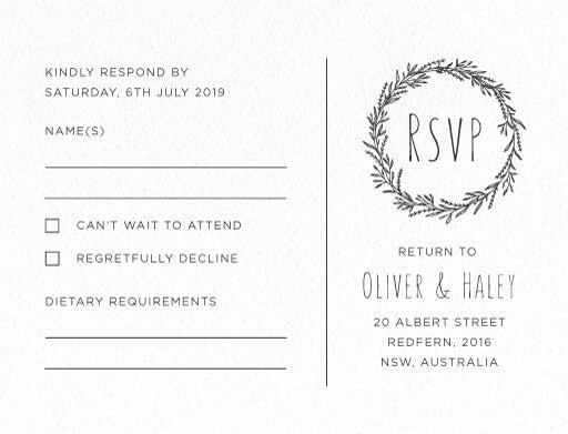 Blank Space RSVP Cards by Abigail P.