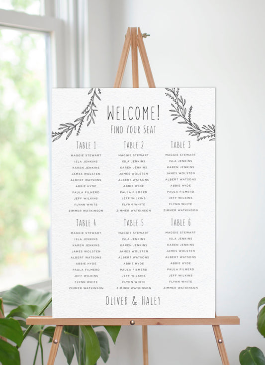 Blank Space Seating Chart by Abigail P.