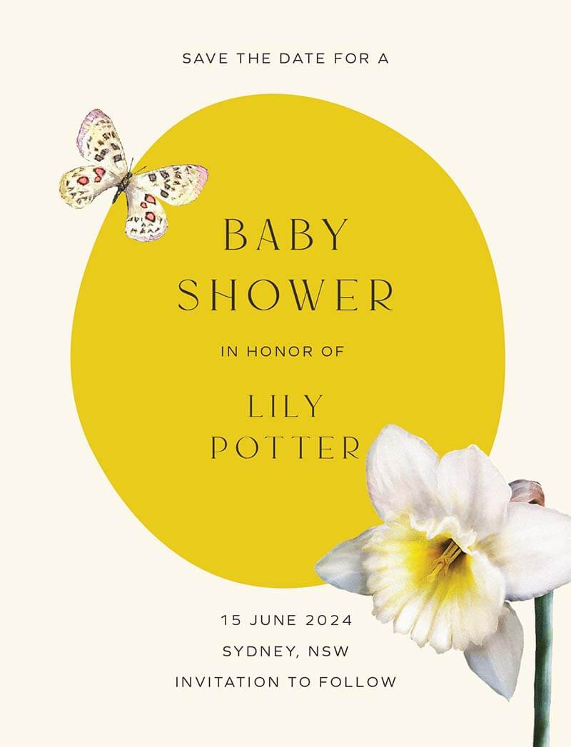 Bloom And Grow Save The Date Cards by Putri N.