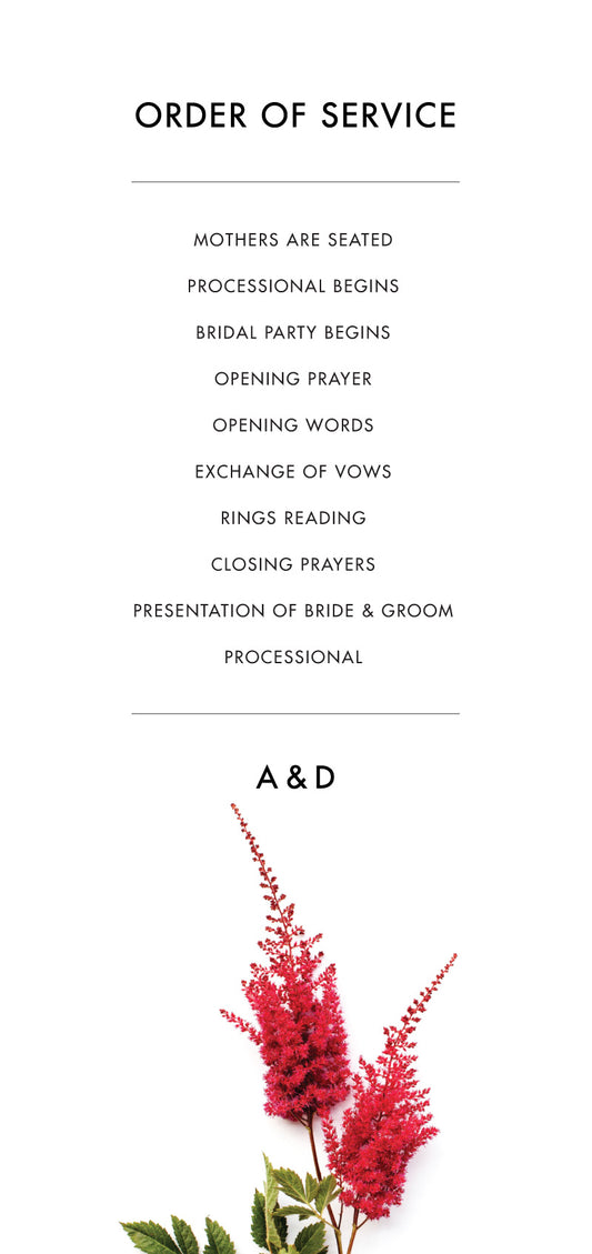 Blooming Red Wedding Program by Novi A.