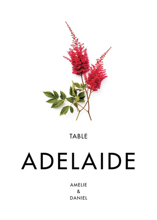 Blooming RedTable Number by Novi A.