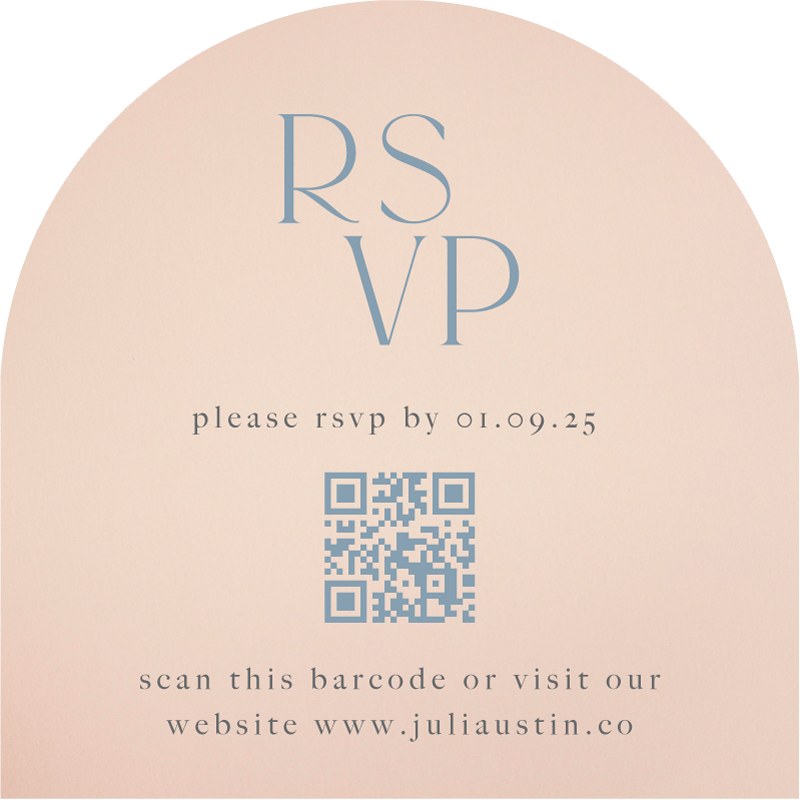 Blue Blossom RSVP Cards by Erningdyah R.