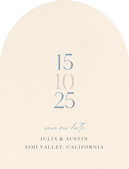 Blue Blossom Save The Date Cards by Erningdyah R.