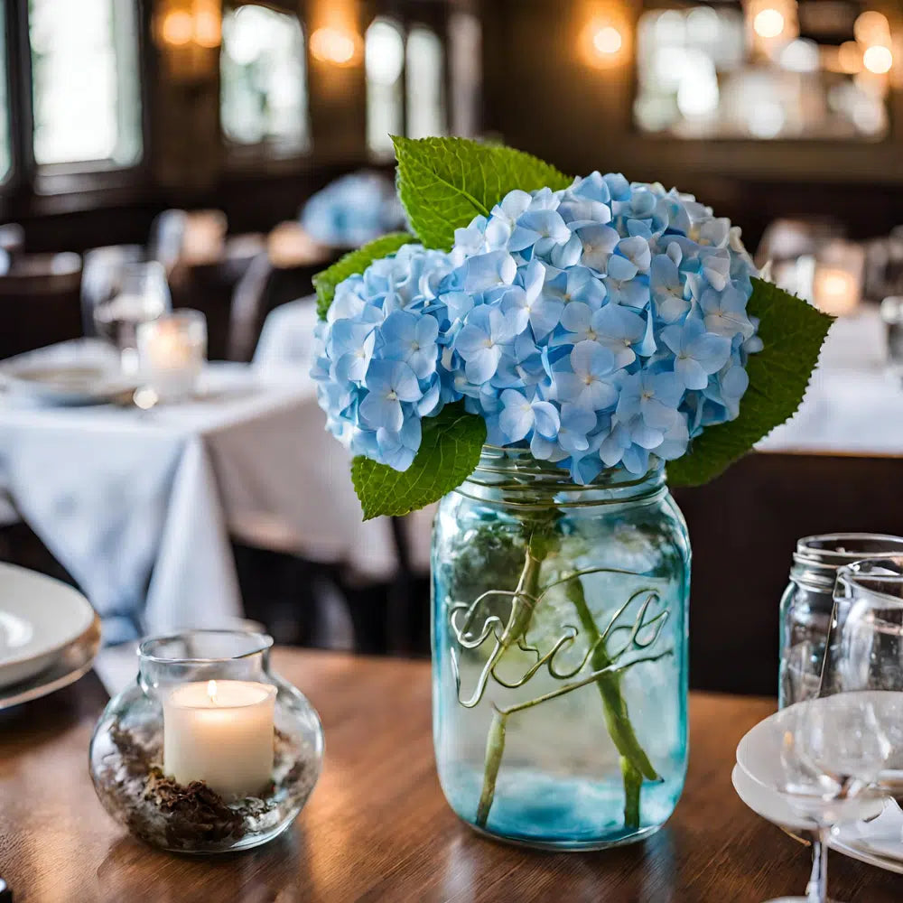 Blue Hydrangea Flowers 30 Bloom Weekly Subscription
