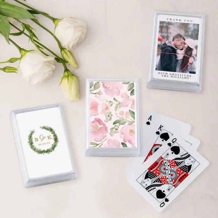 Blush Floral Garden Playing Cards