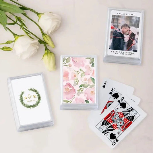 Blush Floral Garden Playing Cards