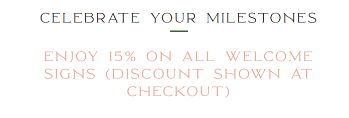 Ceremony Decor - 15% OFF ON ALL WELCOME SIGNS