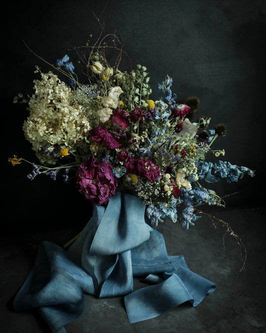 Bohemian Blue Silk Ribbon