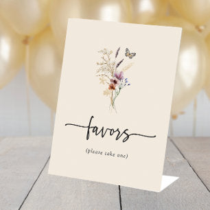 Boho Floral Favors Sign