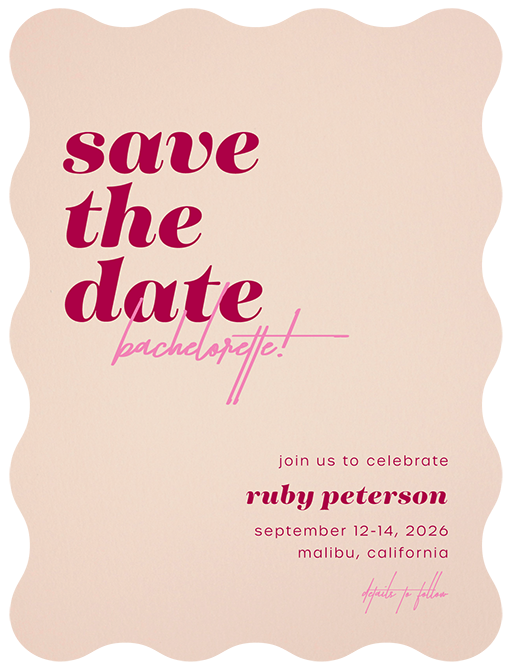 Bold Bride Save The Date Cards by Putri N.