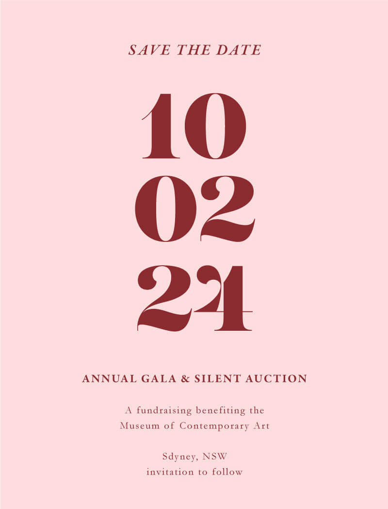 Bold Luxe Save The Date Cards by Putri N.
