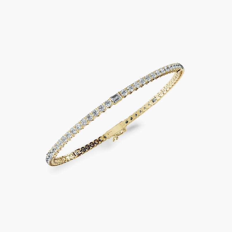 5 Station Emerald Tennis Bracelet