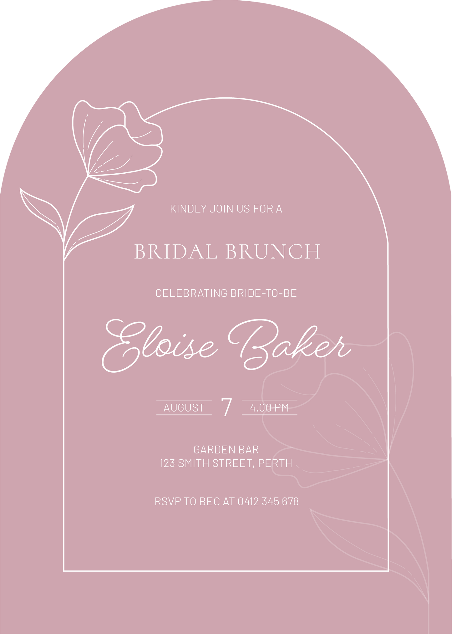 Bridal RoseBridal Shower Invitation by Katie A.