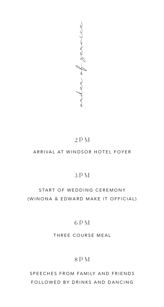 Byron Wedding Program by Shab M.