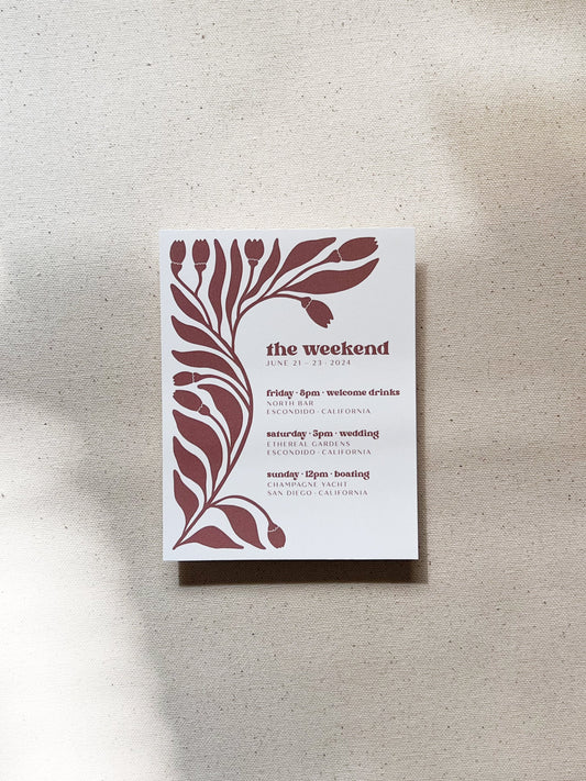 Abstract Florals Details Card