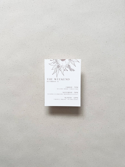 Boho Wildflower Illustrations Details Card