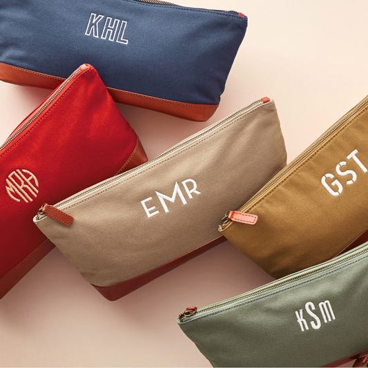 Canvas And Leather Travel Pouch