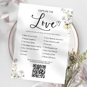 Capture The Love I Spy Wedding Game With QR Invitation