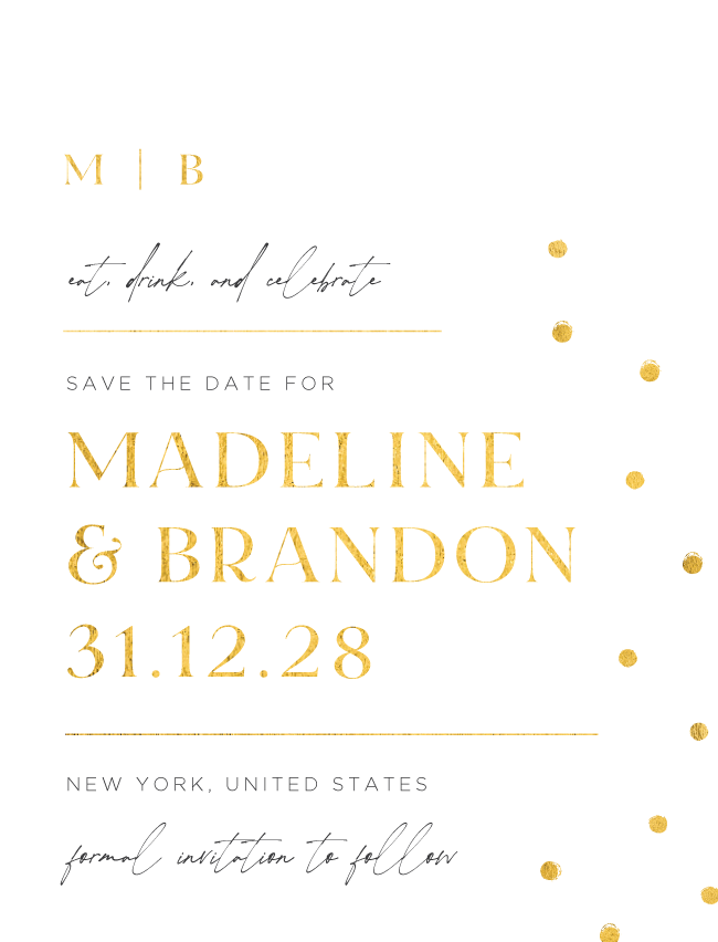 Celebrate In Style Save The Date Cards by Yunita Y.