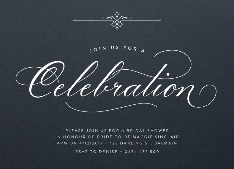 CelebrationBridal Shower Invitation by Fiona B.